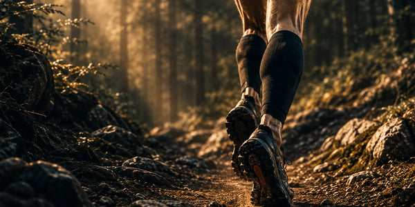 Coureur se tenant le tendon d'Achille — tendinite achiléenne en course à pied