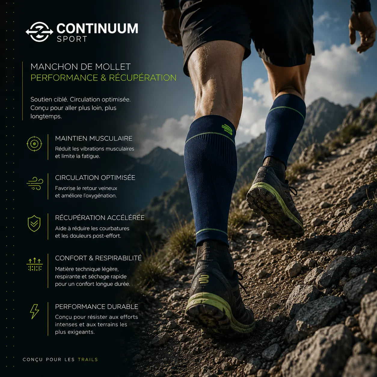 Manchon Mollet Bauerfeind — Compression sport pour courir plus longtemps